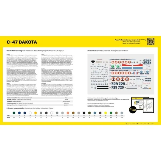 HEL-30372-Douglas C-47 Dakota 1/72 Heller