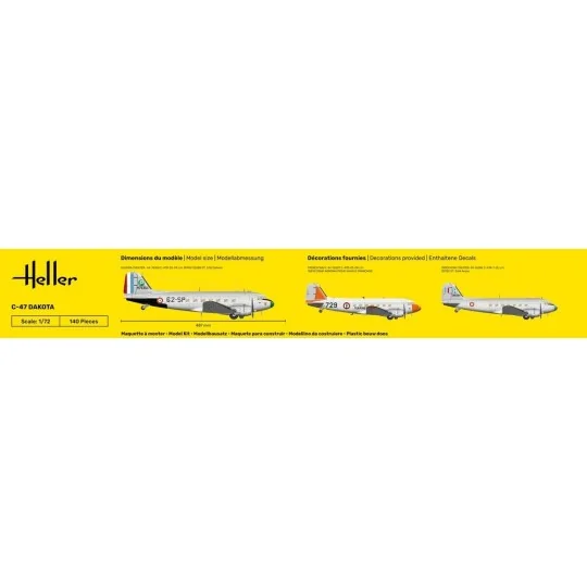HEL-30372-Douglas C-47 Dakota 1/72 Heller - HEL-30372