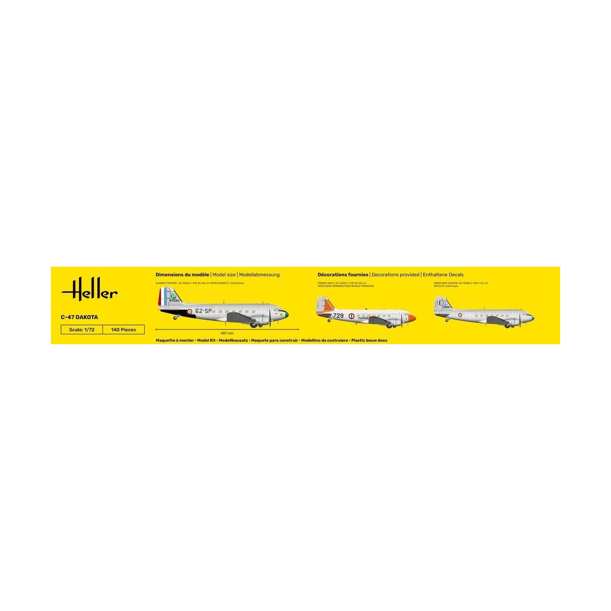 Douglas C-47 Dakota 1/72 Heller Heller HEL-30372 - 4 Douglas C-47 Dakota 1/72 Heller Heller HEL-30372 - 4