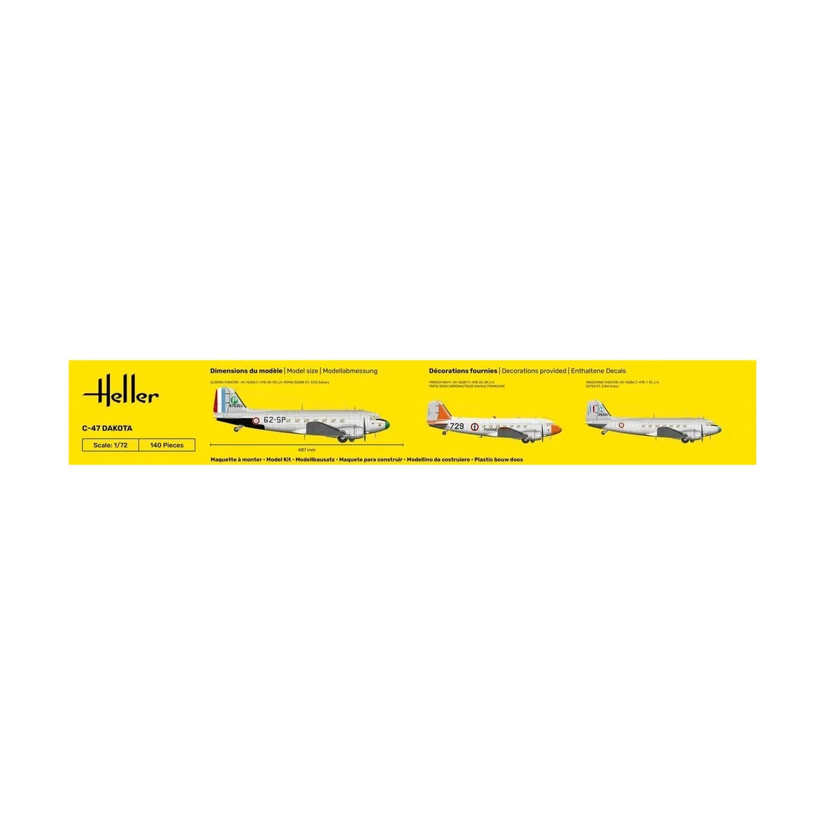 Douglas C-47 Dakota 1/72 Heller Heller HEL-30372 - 4 Douglas C-47 Dakota 1/72 Heller Heller HEL-30372 - 4
