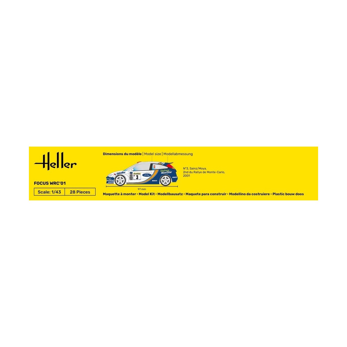Ford FOCUS WRC 2001 1/43 Heller + glue and paints Heller HEL-56196 - 3