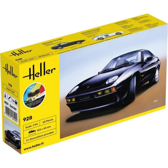 HEL-56149-Porsche 928 1/43 Heller + colle et peintures - HEL-56149