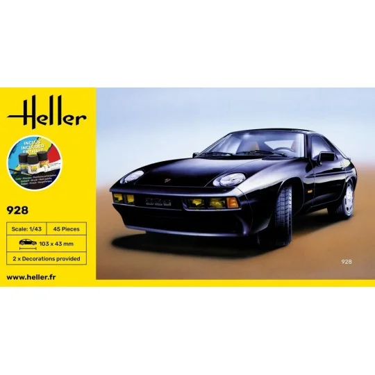 HEL-56149-Porsche 928 1/43 Heller + glue and paints