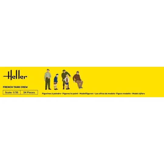 Equipage de char Français 1/35 Heller Heller HEL-30323 - 3 HEL-30323-Equipage de char Français 1/35 Heller - HEL-30323