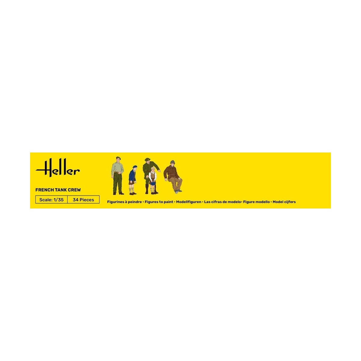 French Tank Crew 1/35 Heller Heller HEL-30323 - 3 French Tank Crew 1/35 Heller Heller HEL-30323 - 3