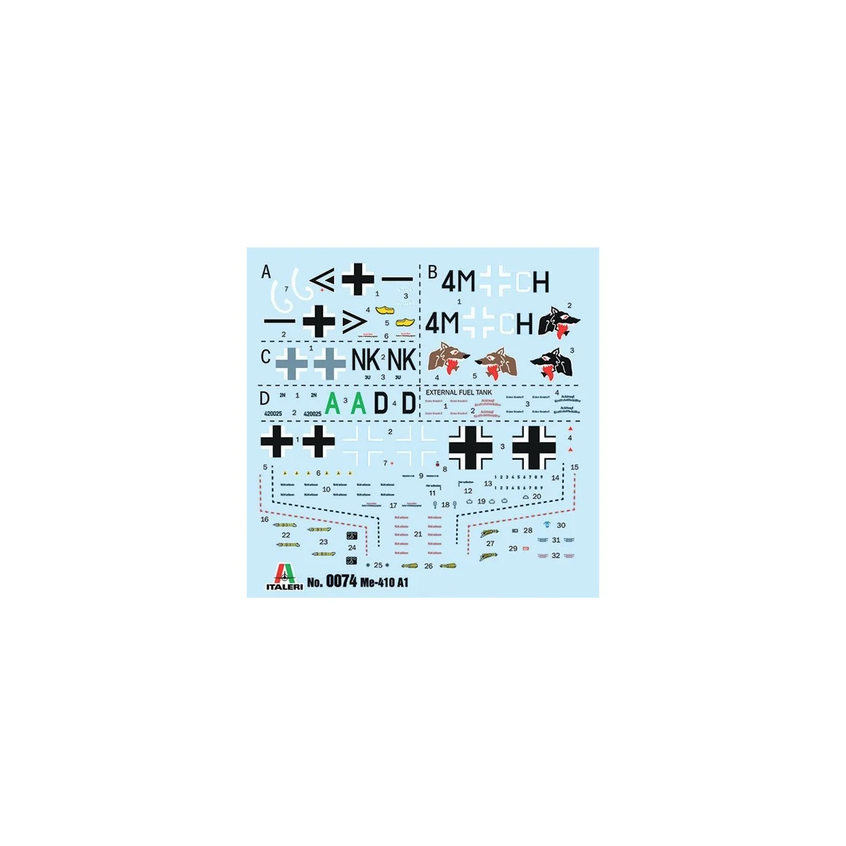 Aircraft Messerschmitt Me410A-1 Hornisse 1/72 Italeri Italeri I074 - 2