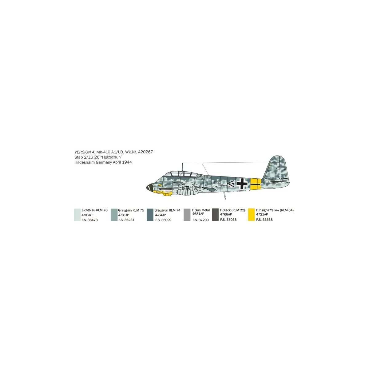 Aircraft Messerschmitt Me410A-1 Hornisse 1/72 Italeri Italeri I074 - 3