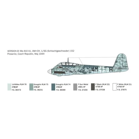 I074-Aircraft Messerschmitt Me410A-1 Hornisse 1/72 Italeri - I074