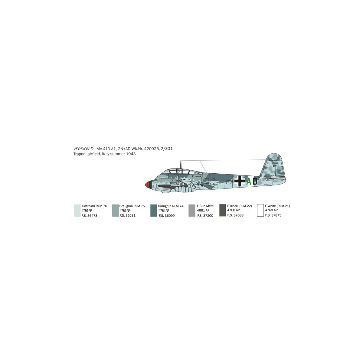 Aircraft Messerschmitt Me410A-1 Hornisse 1/72 Italeri Italeri I074 - 6