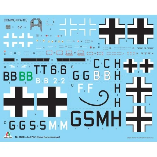 I2830-Junkers Ju87G-1 Kanonenvogel 1/48 Italeri aircraft - I2830