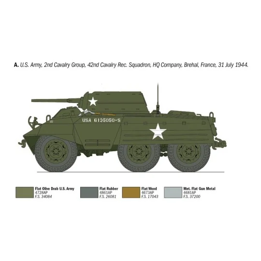 M8 Greyhound 1/35 Italeri Vehicle Italeri I6364 - 3 I6364-M8 Greyhound 1/35 Italeri Vehicle - I6364