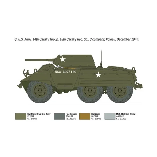 Véhicule M8 Greyhound 1/35 Italeri Italeri I6364 - 5 I6364-Véhicule M8 Greyhound 1/35 Italeri - I6364
