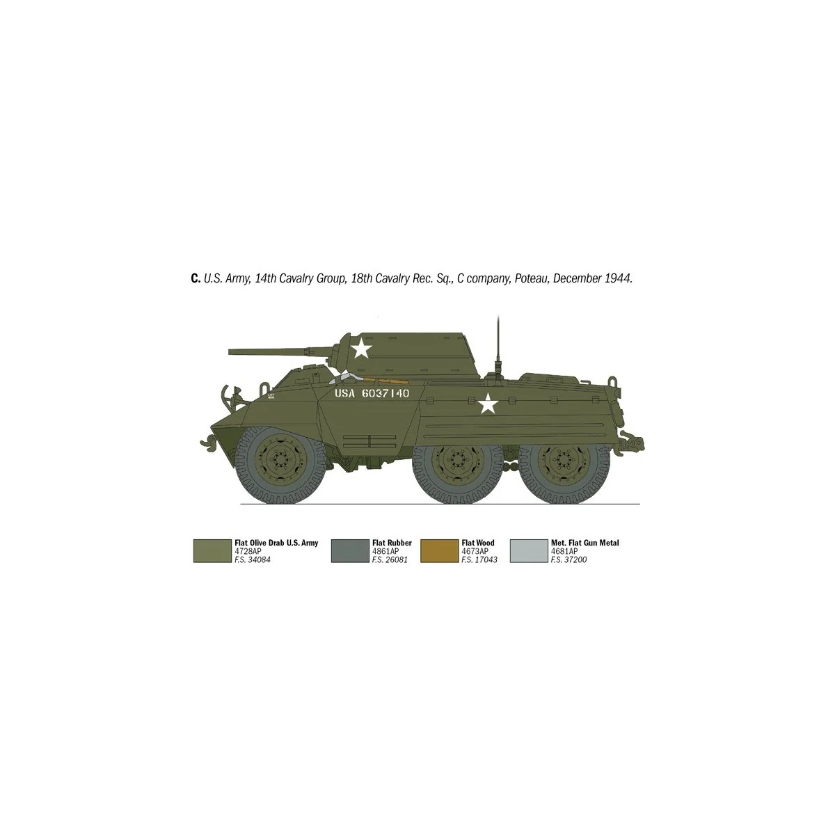 M8 Greyhound 1/35 Italeri Vehicle Italeri I6364 - 5 M8 Greyhound 1/35 Italeri Vehicle Italeri I6364 - 5