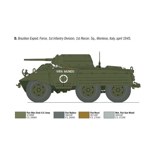 M8 Greyhound 1/35 Italeri Vehicle Italeri I6364 - 6 I6364-M8 Greyhound 1/35 Italeri Vehicle - I6364