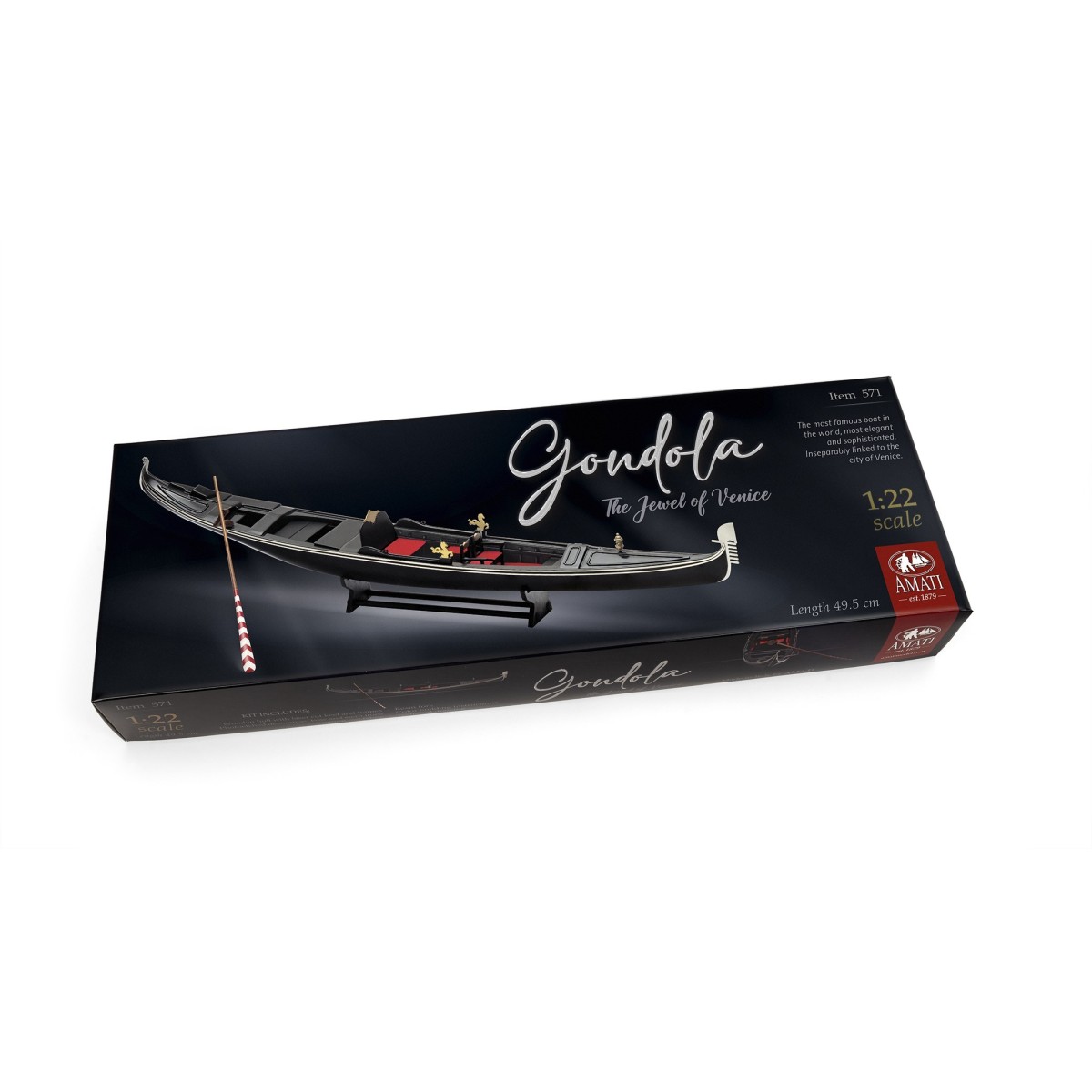 Venetian Gondola Boat 1/22 Wooden Boat Amati Amati 571 - 2