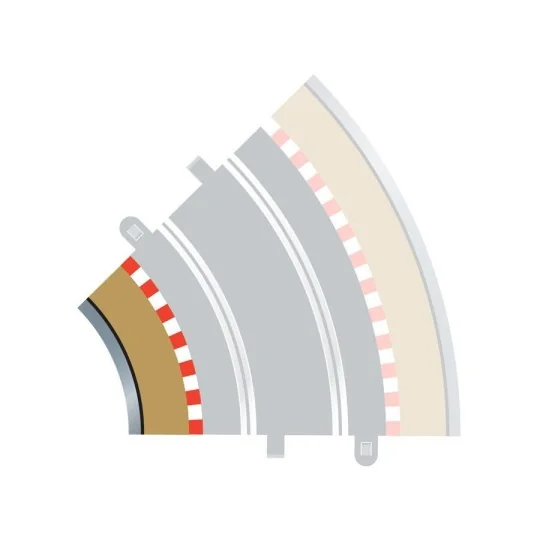 Inner Edges Curve R2 45° (x4) 1/32 Scalextric Circuit Scalextric C8225 - 1 C8225-Inner Edges Curve R2 45° (x4) 1/32 Scalextric Circuit - C8225