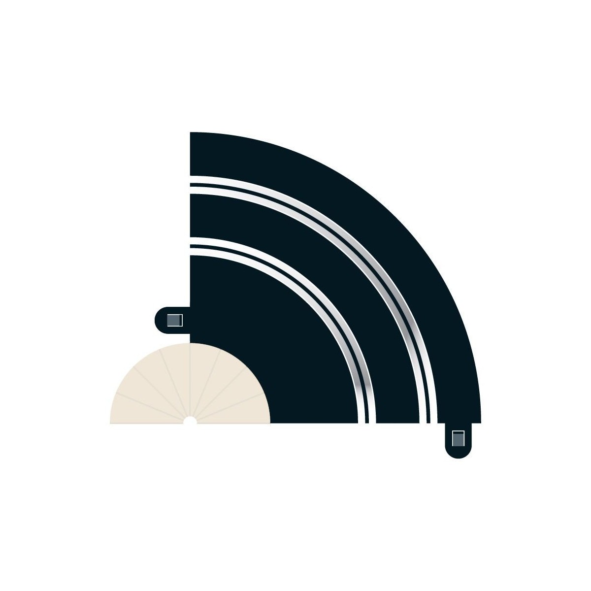 R1 Curve 90° (x2) 1/32 Scalextric Circuit Scalextric C8201 - 1
