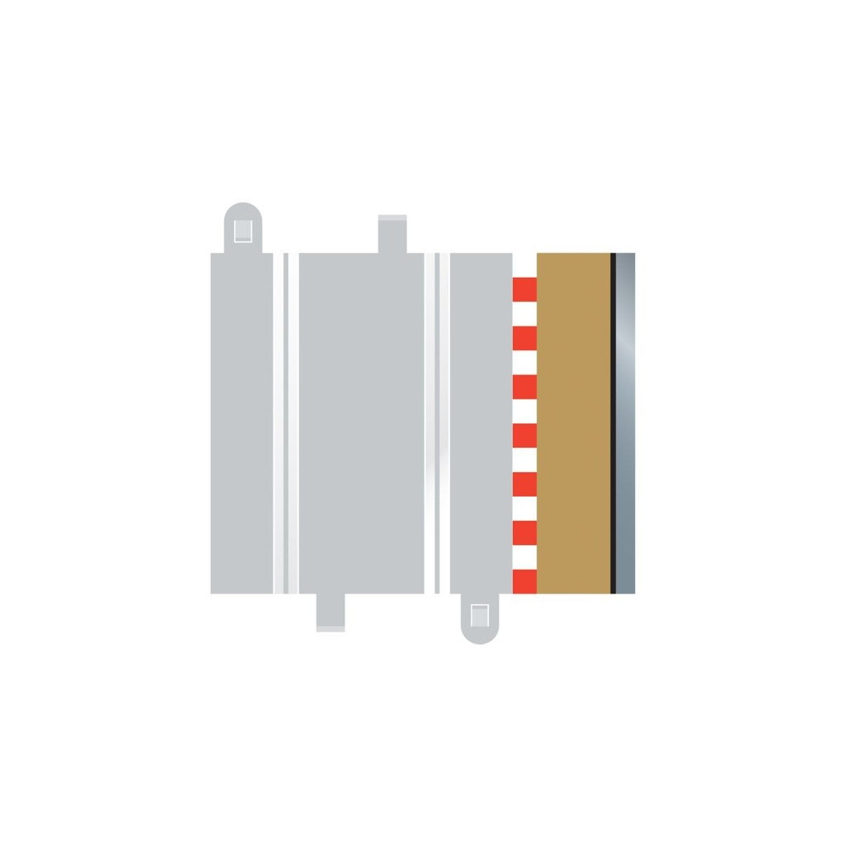 Half Straight Edges 175mm (x4) 1/32 Scalextric Circuit Scalextric C8223 - 1