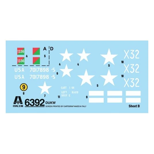 I6392-Véhicule DUKW 2 1/2 GMC camion amphibie 1/35 Italeri