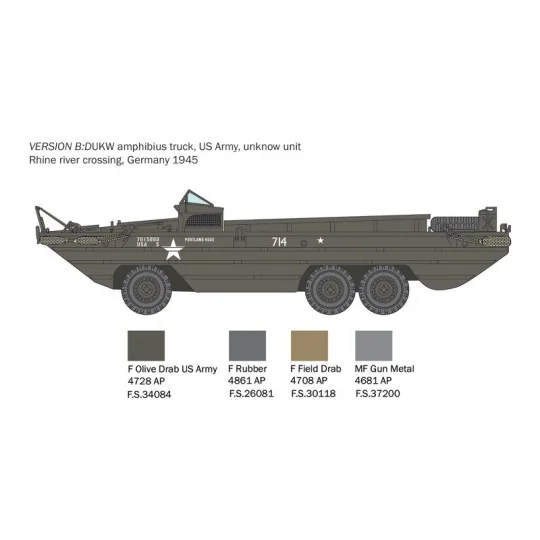 I6392-Véhicule DUKW 2 1/2 GMC camion amphibie 1/35 Italeri