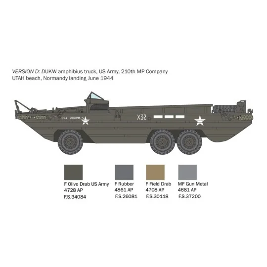 I6392-Véhicule DUKW 2 1/2 GMC camion amphibie 1/35 Italeri