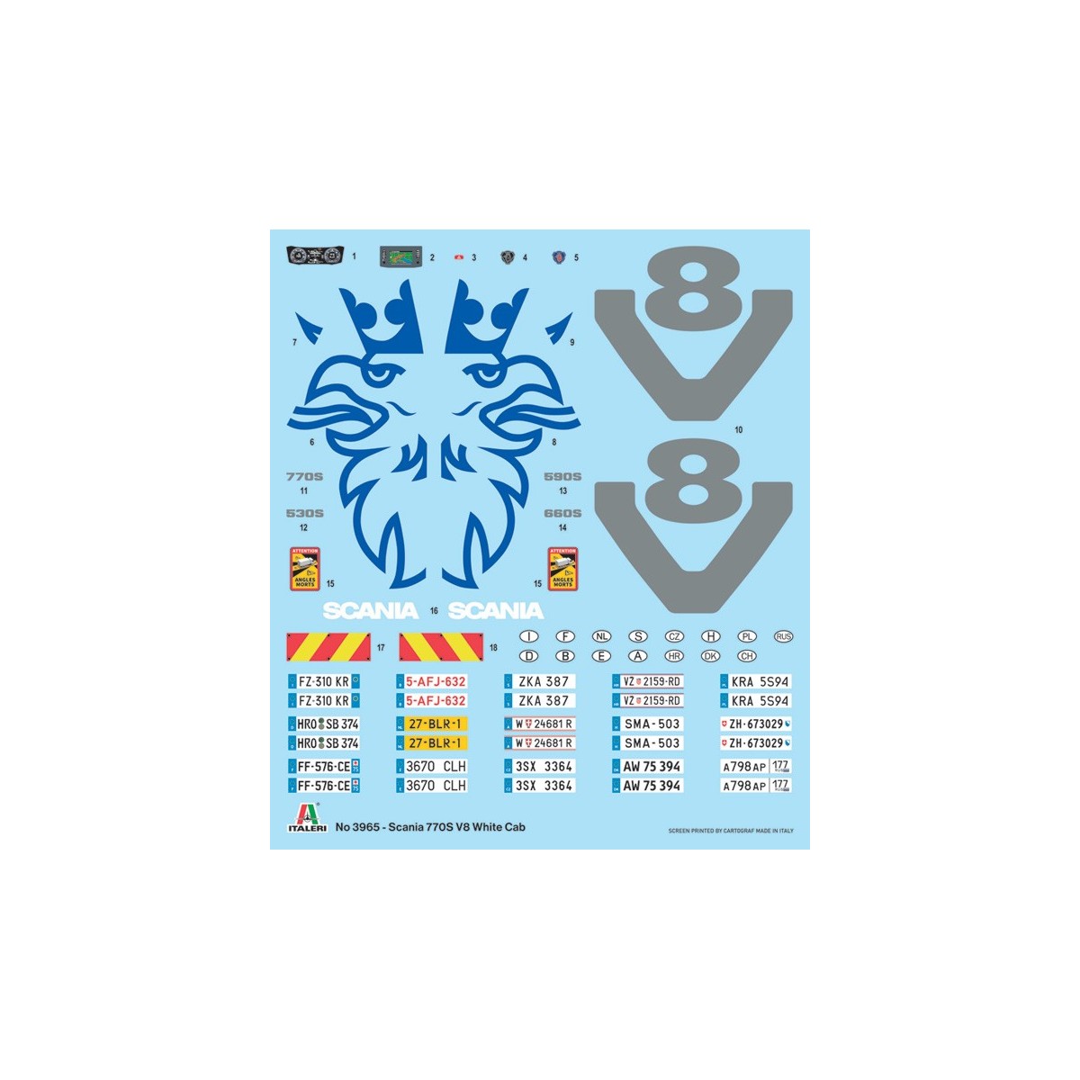 Camion Scania 770S V8 White Cab 1/24 Italeri Italeri I3965 - 3