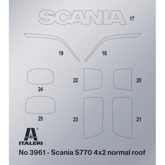 I3965-Scania 770S V8 White Cab 1/24 Italeri Truck