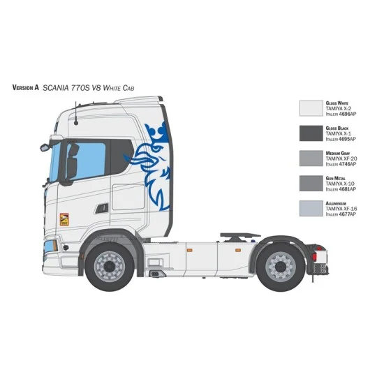 I3965-Camion Scania 770S V8 White Cab 1/24 Italeri - I3965