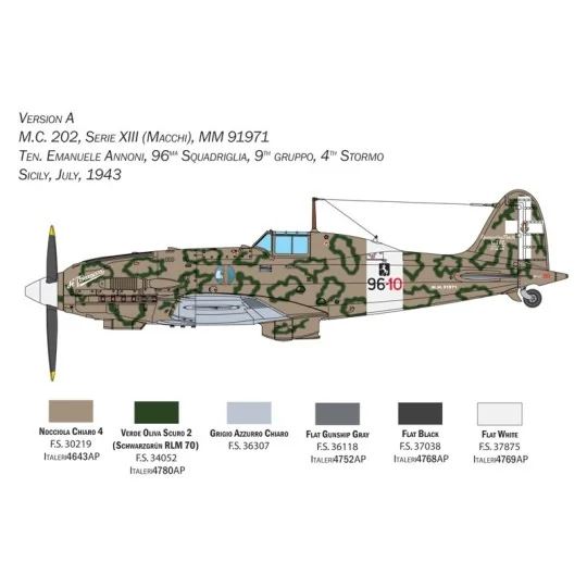 I2518-Avion MC-202 Folgore 1/32 Italeri - I2518