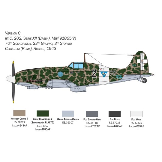 I2518-MC-202 Folgore 1/32 Italeri aircraft - I2518