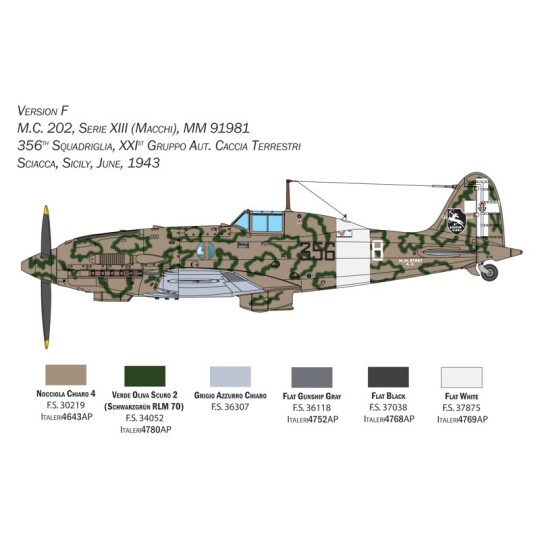 I2518-MC-202 Folgore 1/32 Italeri aircraft - I2518