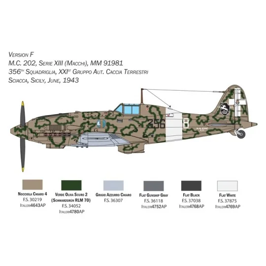 I2518-MC-202 Folgore 1/32 Italeri aircraft - I2518