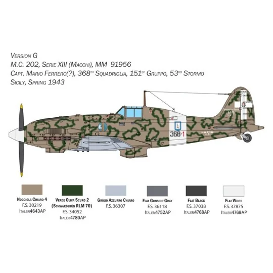I2518-Avion MC-202 Folgore 1/32 Italeri - I2518