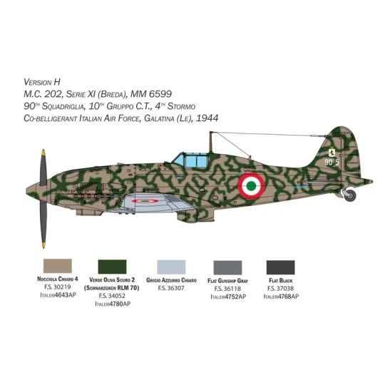 I2518-Avion MC-202 Folgore 1/32 Italeri - I2518