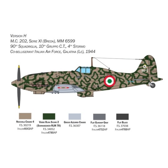 I2518-MC-202 Folgore 1/32 Italeri aircraft - I2518