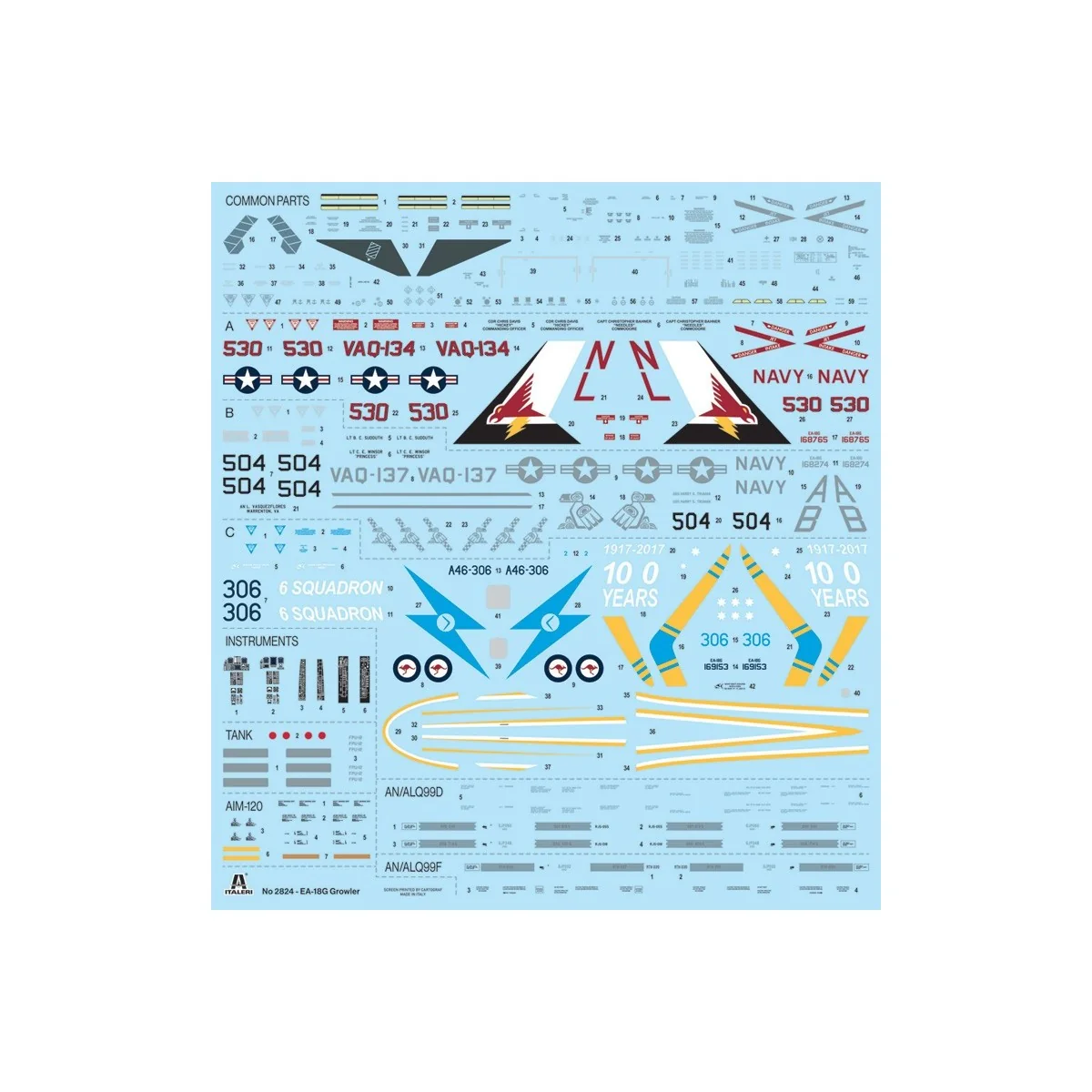 Avion EA-18G Growler 1/48 Italeri Italeri I2824 - 2 Avion EA-18G Growler 1/48 Italeri Italeri I2824 - 2