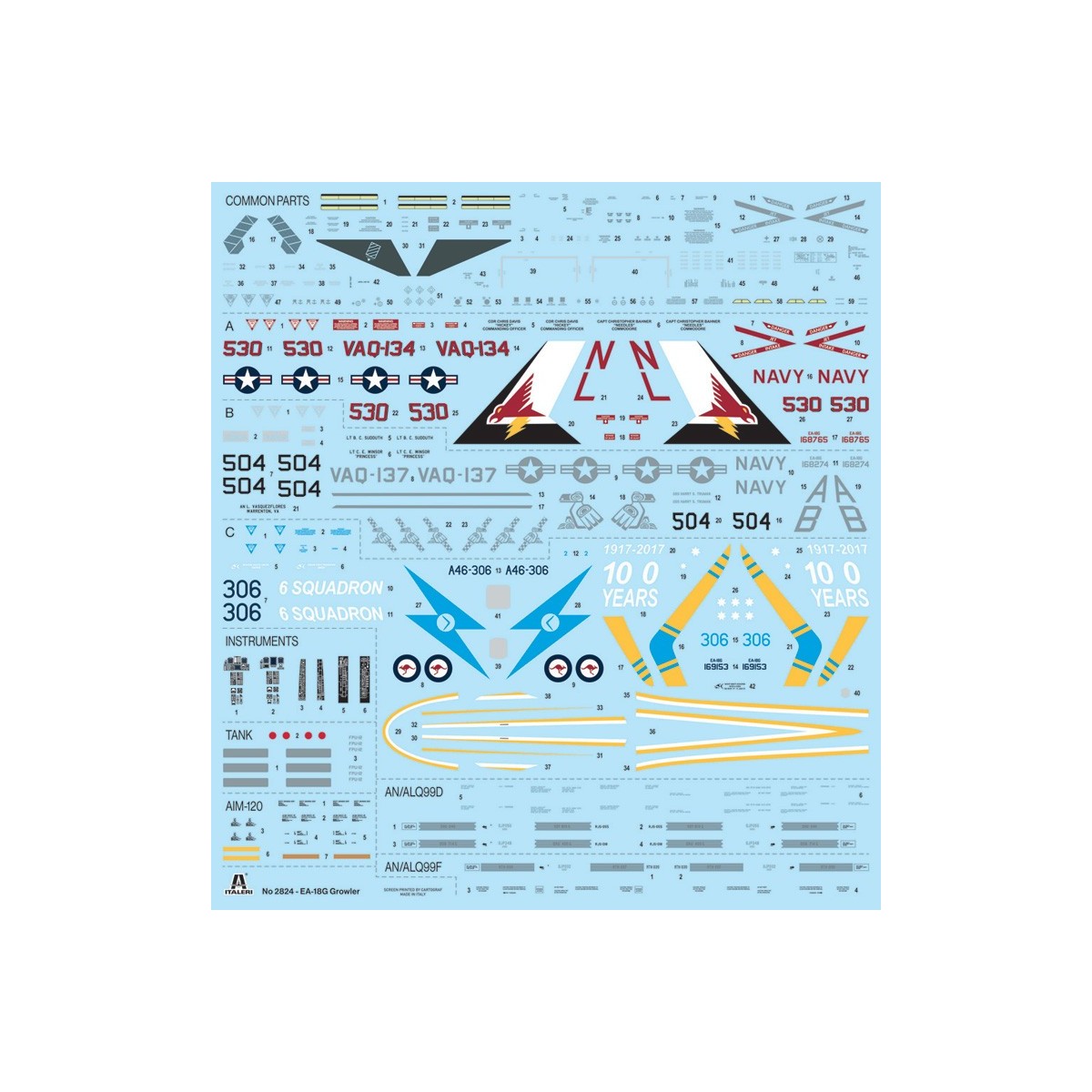 EA-18G Growler 1/48 Italeri Aircraft Italeri I2824 - 2