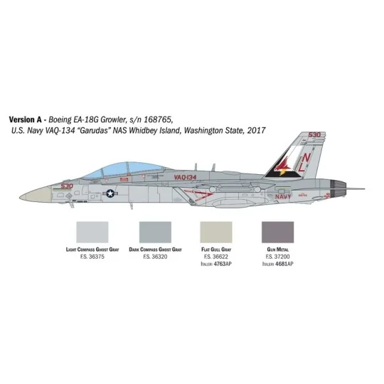EA-18G Growler 1/48 Italeri Aircraft Italeri I2824 - 3 I2824-EA-18G Growler 1/48 Italeri Aircraft - I2824