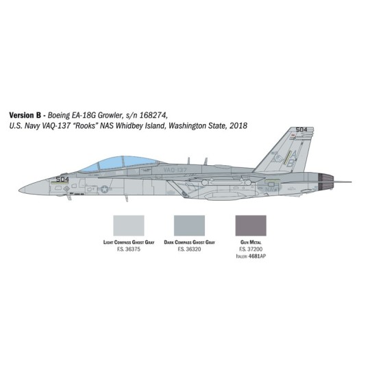 I2824-EA-18G Growler 1/48 Italeri Aircraft