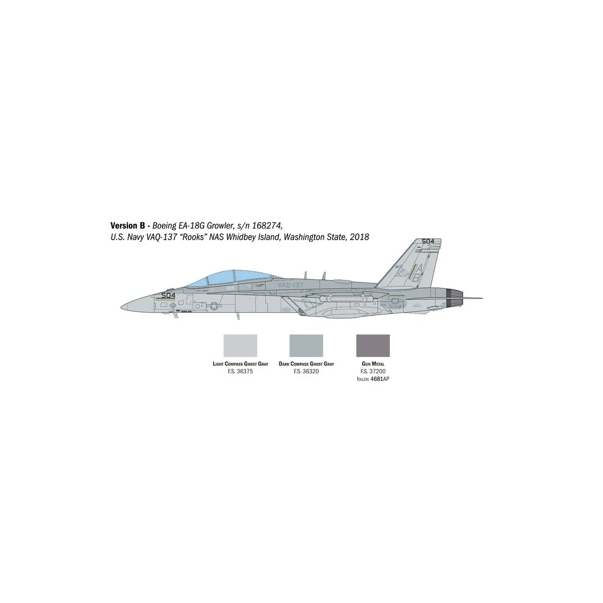 Avion EA-18G Growler 1/48 Italeri Italeri I2824 - 4 Avion EA-18G Growler 1/48 Italeri Italeri I2824 - 4