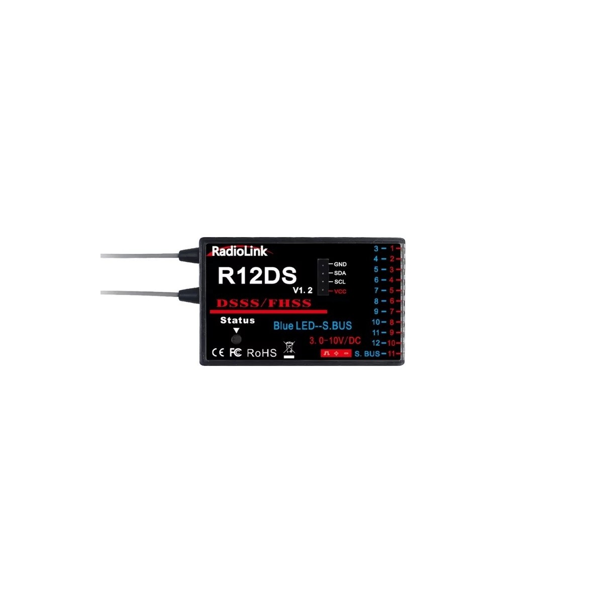 RadioLink R12DS 12-Channel Aero Receiver RadioLink RDL-0-R12DS - 1