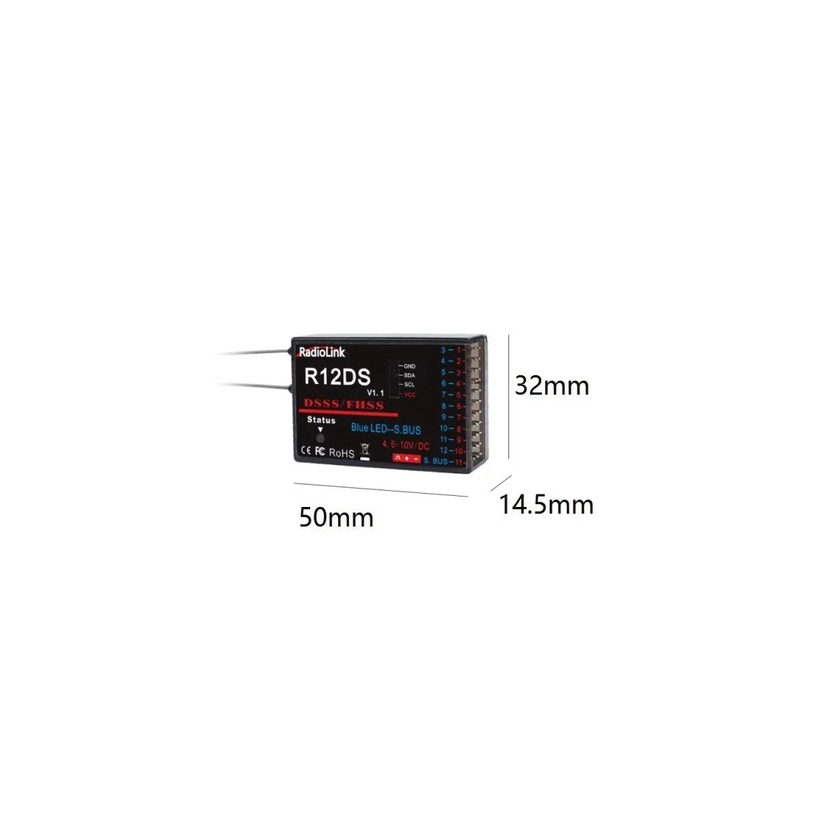 Récepteur aéro 12 voies R12DS RadioLink RadioLink RDL-0-R12DS - 2