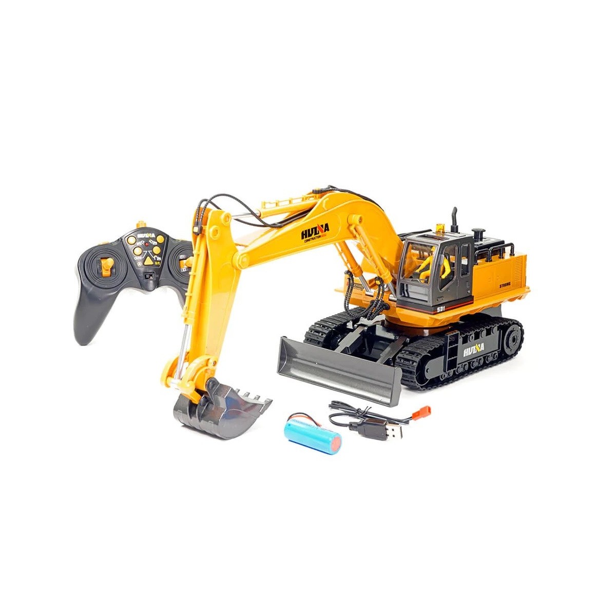 RC Crawler Excavator with 1/16 2.4Ghz Metal Bucket - HuiNa HuiNa Toys CY1531 - 2