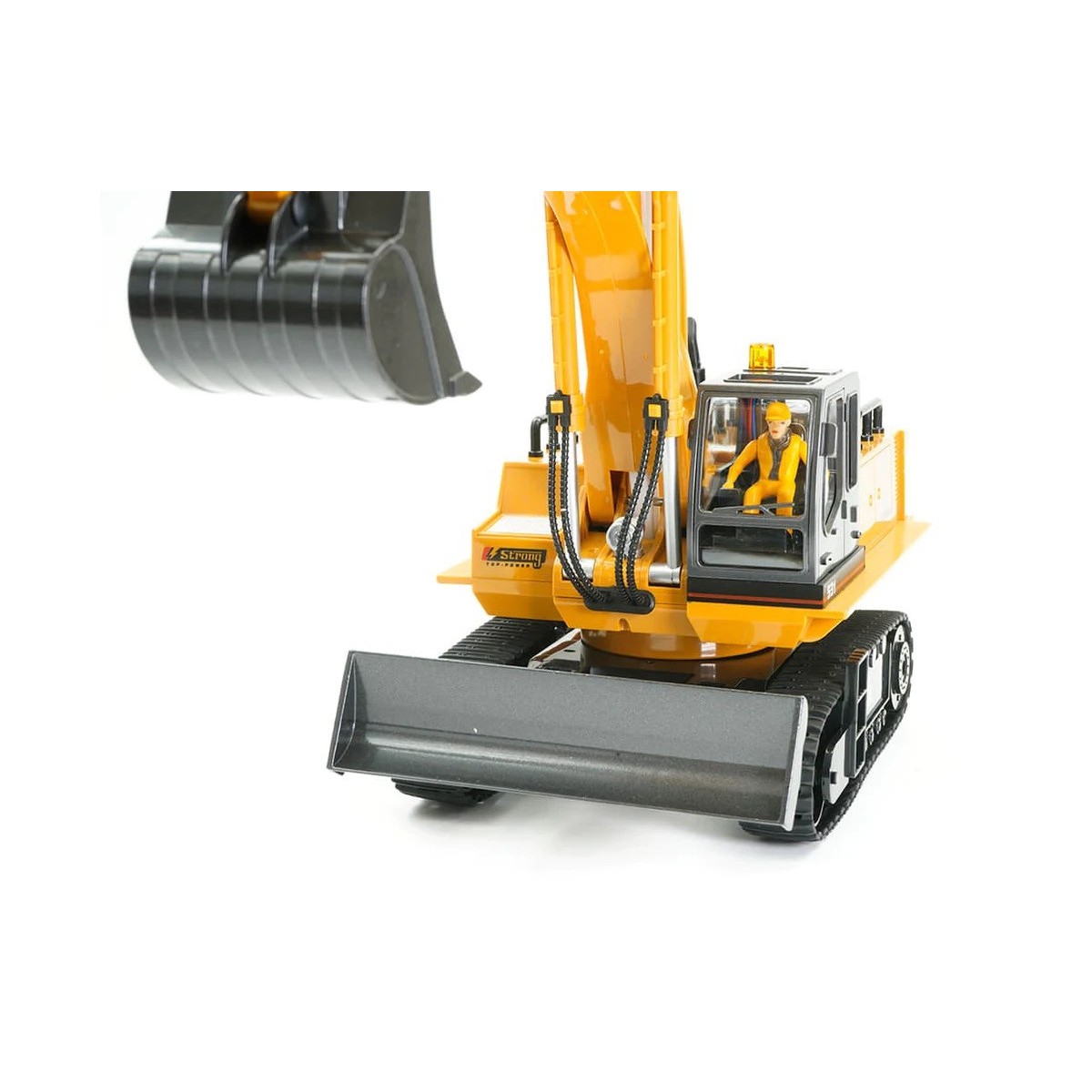 RC Crawler Excavator with 1/16 2.4Ghz Metal Bucket - HuiNa HuiNa Toys CY1531 - 6