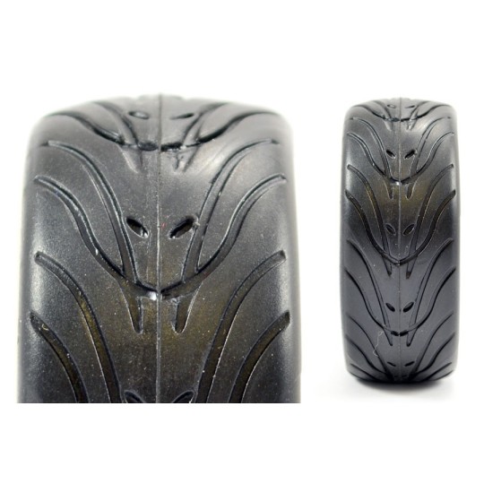 FAST0087GC-Roues piste chrome or 6 rayons 26mm 1/10 (4) Fastrax