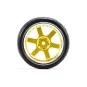 FAST0087GC-Roues piste chrome or 6 rayons 26mm 1/10 (4) Fastrax - FAST0087GC