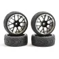 Fastrax 14-spoke 14-spoke black chrome track wheels 1/10 (4) Fastrax FAST0097BC - 1 FAST0097BC-Fastrax 14-spoke 14-spoke black chrome track wheels 1/10 (4) - FAST0097BC