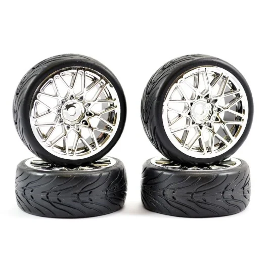 FAST0089C-Roues piste chrome 20 rayons 26mm 1/10 (4) Fastrax