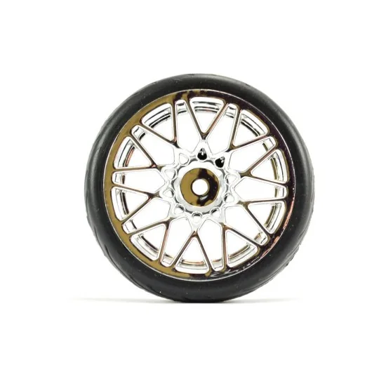 20-spoke 26mm 1/10 chrome track wheels (4) Fastrax Fastrax FAST0089C - 2 FAST0089C-20-spoke 26mm 1/10 chrome track wheels (4) Fastrax - FAST0089C