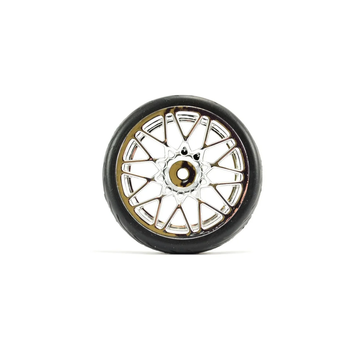 20-spoke 26mm 1/10 chrome track wheels (4) Fastrax Fastrax FAST0089C - 2